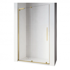 Двері у нішу Walk-In розсувні Koer SR SD07-120x200-L-TR-12 прозоре скло Easy Clean 8мм Матове золото (KR5687)
