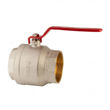 Кран кульовий Koer KR.214 - 4" FF ГГВ (ручка "важіль" червона) (KR4952)