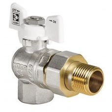 Кран з американкою кутовий Koer KR.228.W - 1" White (KR5105)