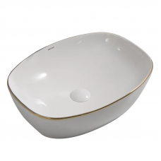 Раковина накладна Mixxus Premium DIVERSE-0109 EDGE GOLD 500х380х140mm (MP6548)