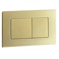 Панель змиву Koer KT-0612-12 240x160x10mm з нержавіючої сталі, кнопка квадр. (колір матове золото) (KR6121)