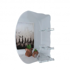 Дзеркало настінне Zerix SOLO MOZ01-65x85x10 асиметричне з 3-ма полицями (ZX5625)