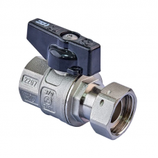 Кран кульовий Roho R115-075B -3/4"х3/4" прямий Н/Г, ручка "метелик" чорна (RO0234)