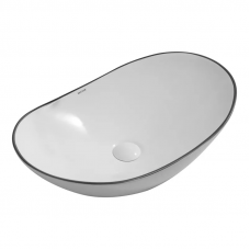 Раковина накладна Mixxus Premium WAVE-0105 EDGE BLACK 620х360х160mm (MP6556)