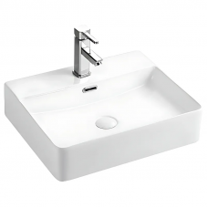 Раковина підвісна-накладна Mixxus Premium  QUADRO-0203 500x420x130mm (отвір під змішувач, перелив) (MP6718)