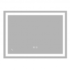 Дзеркало Zerix Kubix MR03-80x60-REVERSE з LED Touch, Anti-fog, димером, регулятором яскравості (ZX6053)