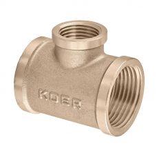 Трійник редукційний Koer KF.T100610F.WN - 1"х1/2"х1" FFF без нікелю (MX1530)