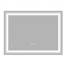 Дзеркало Zerix Alive MR06-80x60-REVERSE з LED Touch, Anti-fog, димером, регулятором яскравості (ZX6062)