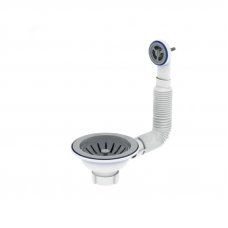 Випуск різьбовий Zerix KS-02 3 1/2" з гнучким круглим переливом (ZX5092) Випуск різьбовий Zerix KS-02 3 1/2" з гнучким круглим переливом (ZX5092)