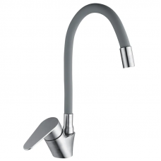 Змішувач для кухні Mixxus NEO-011 REFL.Gray із силіконовим виливом (MI6557)