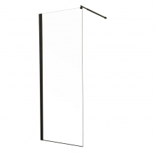 Душова перегородка Mixxus Premium FLAT SP02-90x200-TR Black Walk-In прозоре скло 8мм (MI6855)
