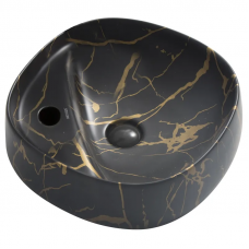 Раковина накладна MIXXUS PREMIUM WAVE-0201 MARBLE 430х430х150mm з отвором під змішувач (MP6536)