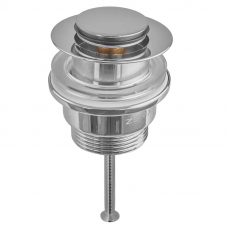 Донний клапан для раковини Zerix BV-04 1 1/4''  універсальний (з/без перел) СLICK-СLACK (Колір хром) (ZX6021)
