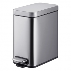 Відро для сміття з плавним закриттям прямокутне Mixxus Premium Quadro-TC0105 SS Color 5л колір нержавійка (MI7062)