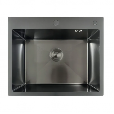 Мийка MIXXUS MH6050 DECOR GRAPHITE (MH6050 DECOR NANO-BLACK) (3.0/0.8) з нерж. сталі (колір графіт) (MX1934)
