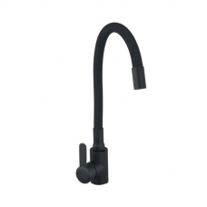 Змішувач для кухні з силиконовим. вил. Champion EZA-011 Black REFL.Black з нерж. сталі (CH6457)