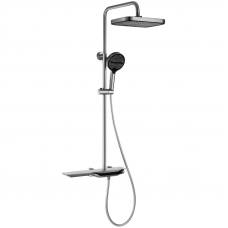 Душова колона з термостатичним змішувачем MIXXUS PREMIUM SPACE-009-J CHROME з кнопковим перемикачем, 3 режими (MI7012)