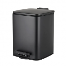 Відро для сміття з плавним закриттям квадратне Zerix Kubix-TC0106 Black 6 л колір чорний (ZX5890)