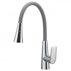 Змішувач для кухні Mixxus Premium Matis 011-T (NUT) Refl.Gray (Колір хром+силік.вилив сірий) (MI8267)