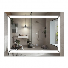 Дзеркало Mixxus LIGHT MR01-80x60 з Led Touch, Anti-fog, димером, регулятором яскравості, годинником (MI5998)