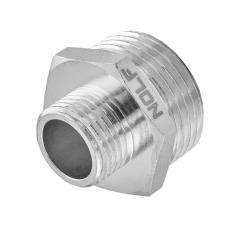 Ніпель редукційний Nolf NFC.N0406-N-1/2''x3/8" нікельований (NF3082)