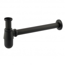 Сифон для раковини Champion SIPHON-01 BLACK без випуску (під донний клапан) без ревізії (Колір чорний) 1 1/4'' (AC3573)