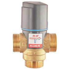 Клапан змішувальний термостатичний Koer KR.1268 - 1'' 20*C-60*C (KR5845)