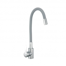 Змішувач для кухні з силиконовим. вил. Champion EZA-011 Chrome REFL.GRAY з нерж. сталі (CH6456)