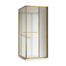 Душова кабіна без піддону Koer SR SC09-90x90x200-R-TR-12 прозоре скло Easy Clean 6мм Матове золото (KR5771)