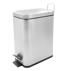 Відро для сміття з плавним закриттям прямокутне Zerix Sansa-TC0105 SS Color 5л колір нержавійка (ZX5893)