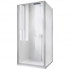 Душова кабіна без піддону Koer SR SC08-90x90x200-TR-01 прозоре скло Easy Clean 6мм, хром (KR5371)