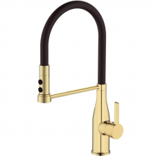 Змішувач для кухні Mixxus Premium Summer 017 BRUSHED GOLD REFL.BLACK (MI6964)