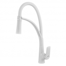 Змішувач для кухні Plamix Lucas-017 SET White REFL.White з підведенням (PM0716)