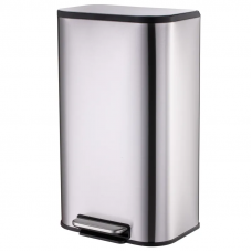 Відро для сміття з плавним закриттям прямокутне Mixxus Cubic-TC0112 SS Color 12л колір нержавійка (MI7089)
