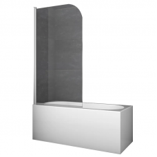 Шторки скляні на ванну Koer SR BS01-80x140-TR-01 прозоре скло 6мм, хром (KR5400)