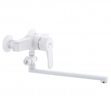 Змішувач для ванни PLAMIX Mario-006 White (без шланга і лійки) (PM0560)