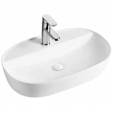Раковина накладна Mixxus Premium ELLIPSE-0204 600х380х115mm з отвором під змішувач (MP6679)