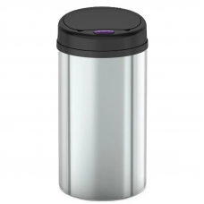Відро для сміття сенсорне кругле Mixxus Premium Ellipse-TC0109 Chrome-Black 9л (хром-чорне) (MI7083)